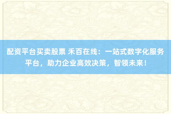 配资平台买卖股票 禾百在线：一站式数字化服务平台，助力企业高效决策，智领未来！