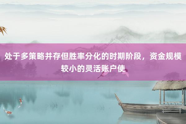 处于多策略并存但胜率分化的时期阶段，资金规模较小的灵活账户使